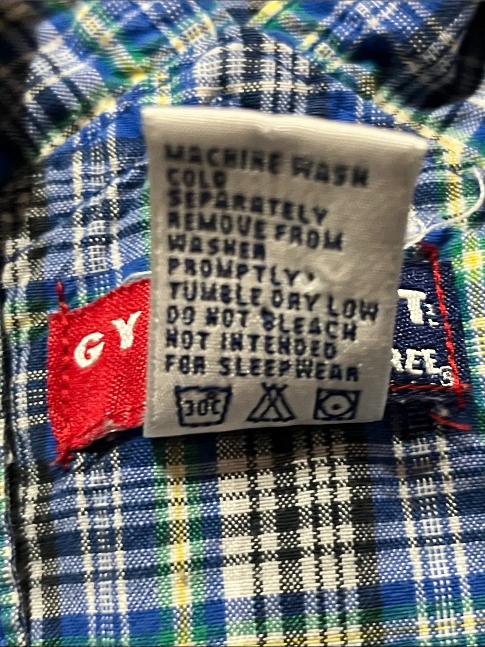 VTG 90s Gymboree Blue and Green Plaid Shortalls